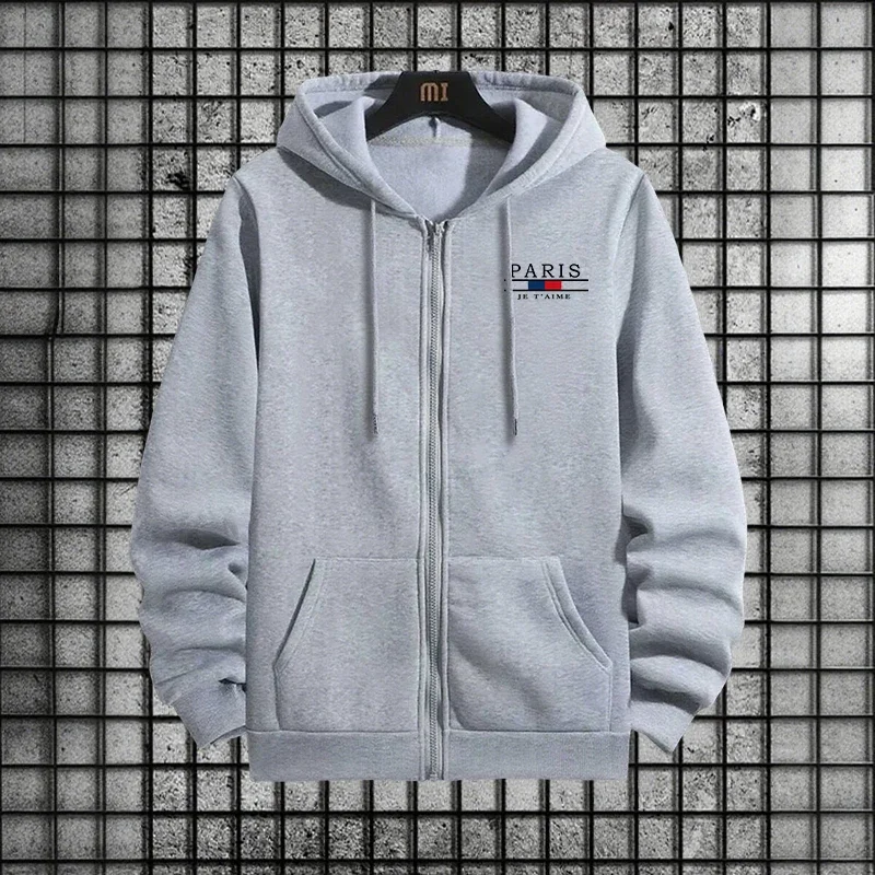 남성 2피스 세트 2025 신상 지퍼 후드티 및 스웨트팬츠 도시 스트릿웨어 트랙수트 가을 겨울 캐주얼 패션