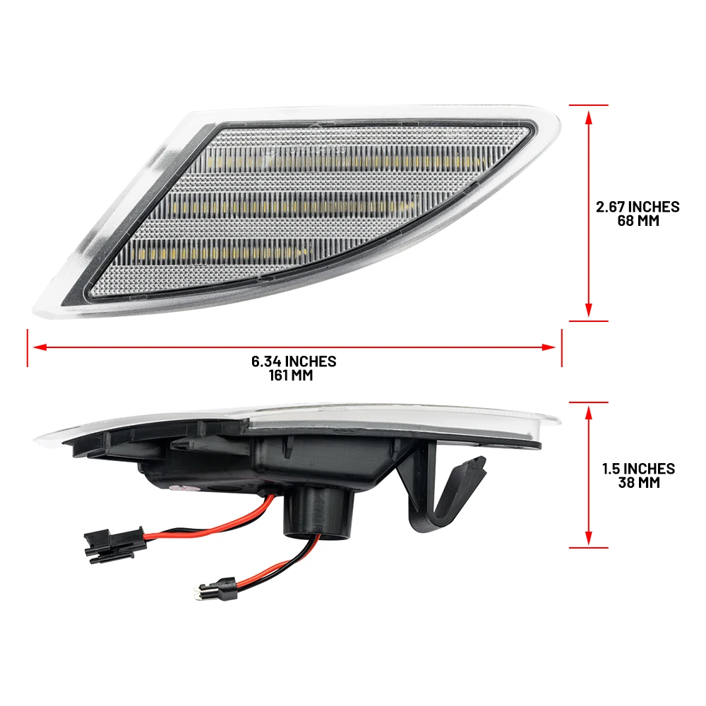 Replace OEM#A2518200121 Front Bumper White LED Fender Repeater Reflector Side Marker Lights For Benz W251 R-Class 2006-2010