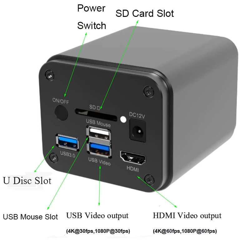 2024 Lapsun Auto Focus Focal AF EDF WDR 4K 60FPS IMX678 HDMI USB WIFI Industry C-Mount Microscope Camera with Measuring Tool