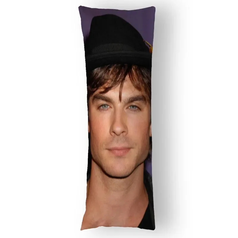 Ian Somerhalder Pillowcase Hug Satin Pillowcover Almohada Anime Body Pillow Case Cushion Cover 35X100cm60X200cm