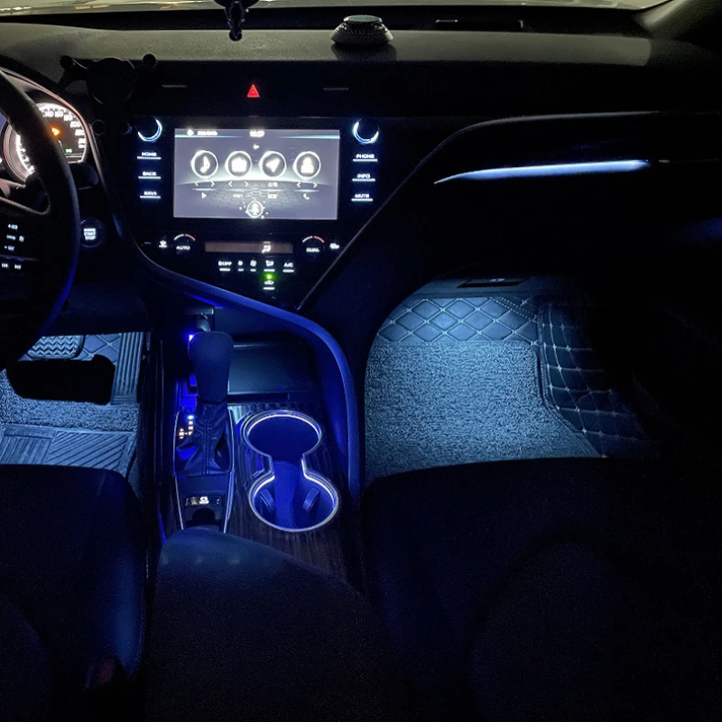 

Для Toyota Camry 2018 2019 2020 2021 2022 2023, держатель для чашки с водой на центральной консоли, атмосферный светильник, аксессуары для интерьера