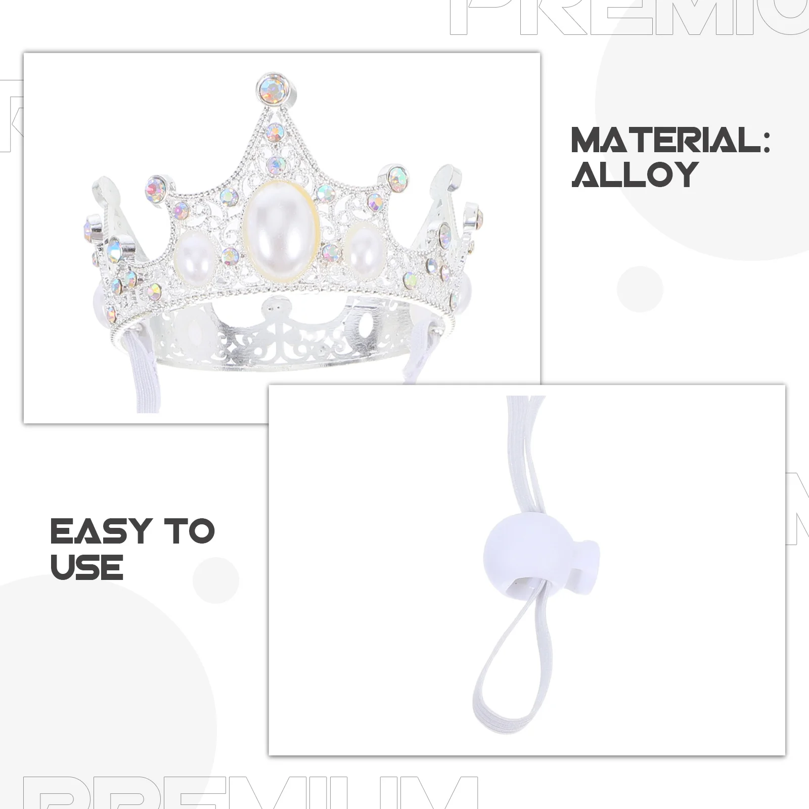 Haustier-Kronen-Stirnband: Funkelnde Hunde-Prinzessin-Krone für Geburtstag, Hochzeit, Party, Urlaub, Veranstaltungen, verstellbare Haustier-Foto-Requisite