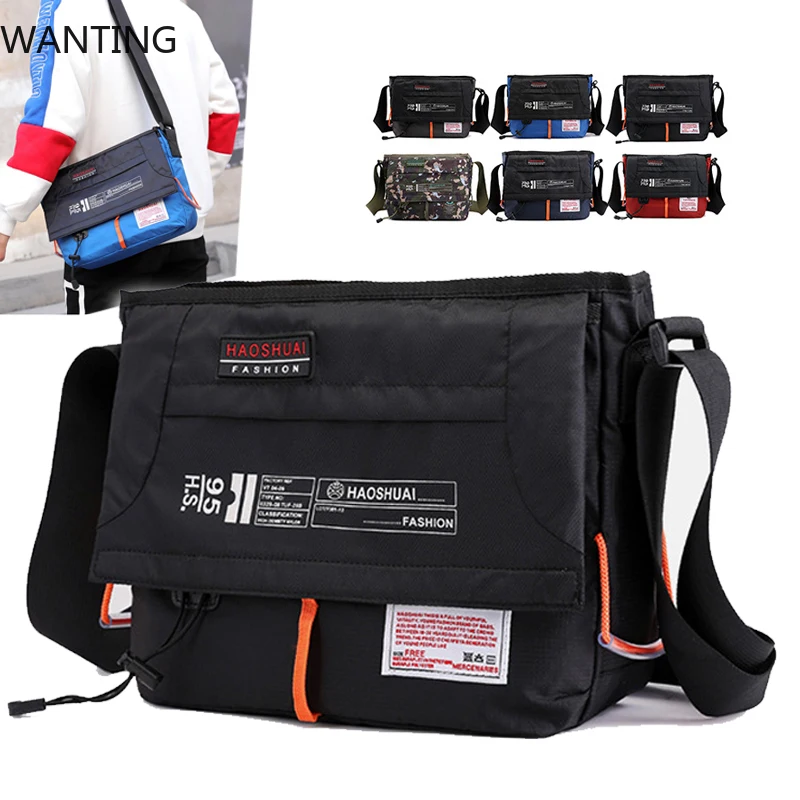 

Высококачественная нейлоновая мужская сумка через плечо для ноутбука на одно плечо, унисекс, мужской портфель, сумки-мессенджеры