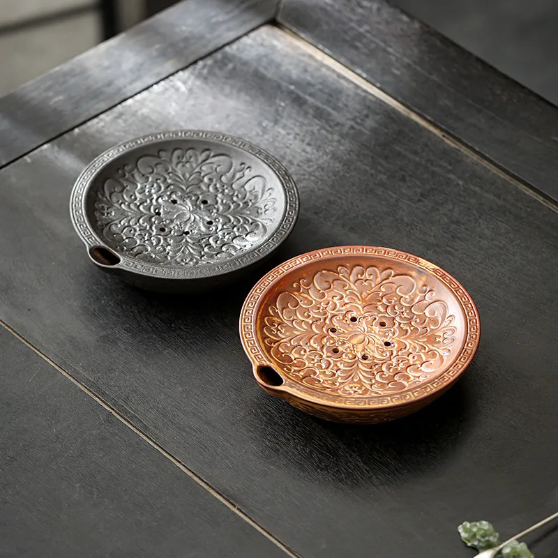 

Чайник для хранения воды для дома, керамический круглый бытовой сухой чайник, коврик для китайского кунг-фу, чайный сервиз, аксессуары для чайной церемонии