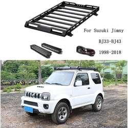 For Suzuki Jimny JB33 JB43 1998-2018 Roof Rack Car Top Luggage Cross Bar Rail Boxes Basket High Quality Aluminum Alloy WithLED