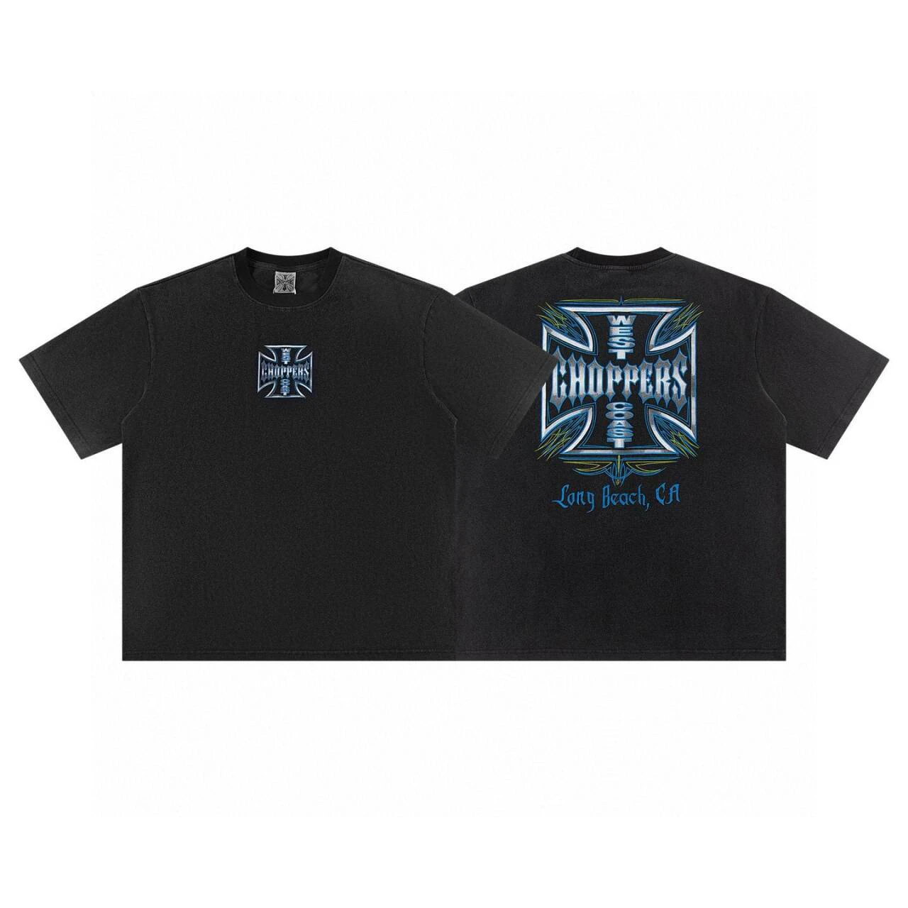 West Coast Choppers Vintage Washed Short Sleeve T-Shirt Loose Fit 