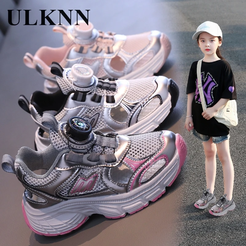 

Children's Sports Sandals Hollowed-out Baotou Network Surface Shoes 2024 Summer New Version Of Girls Net Shoes Beach Shoes