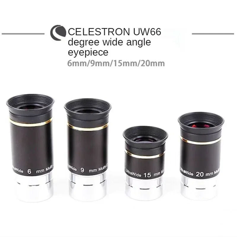 Celestron 66 Degrees Ultra-Wide 6Mm 9Mm 15Mm 20Mm Telescope Ocular Wide Angle 1.25 