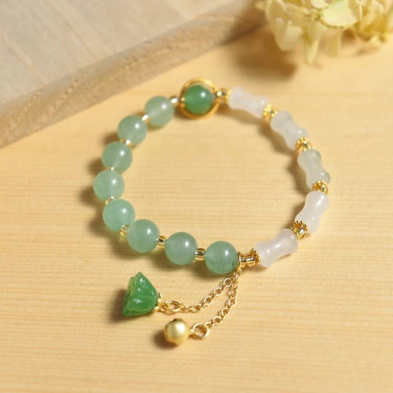 New Dongling Jade Bead Safety Bracelet Lucky Nafu Old Bead Bracelet Multi-circle Pumpkin Necklace