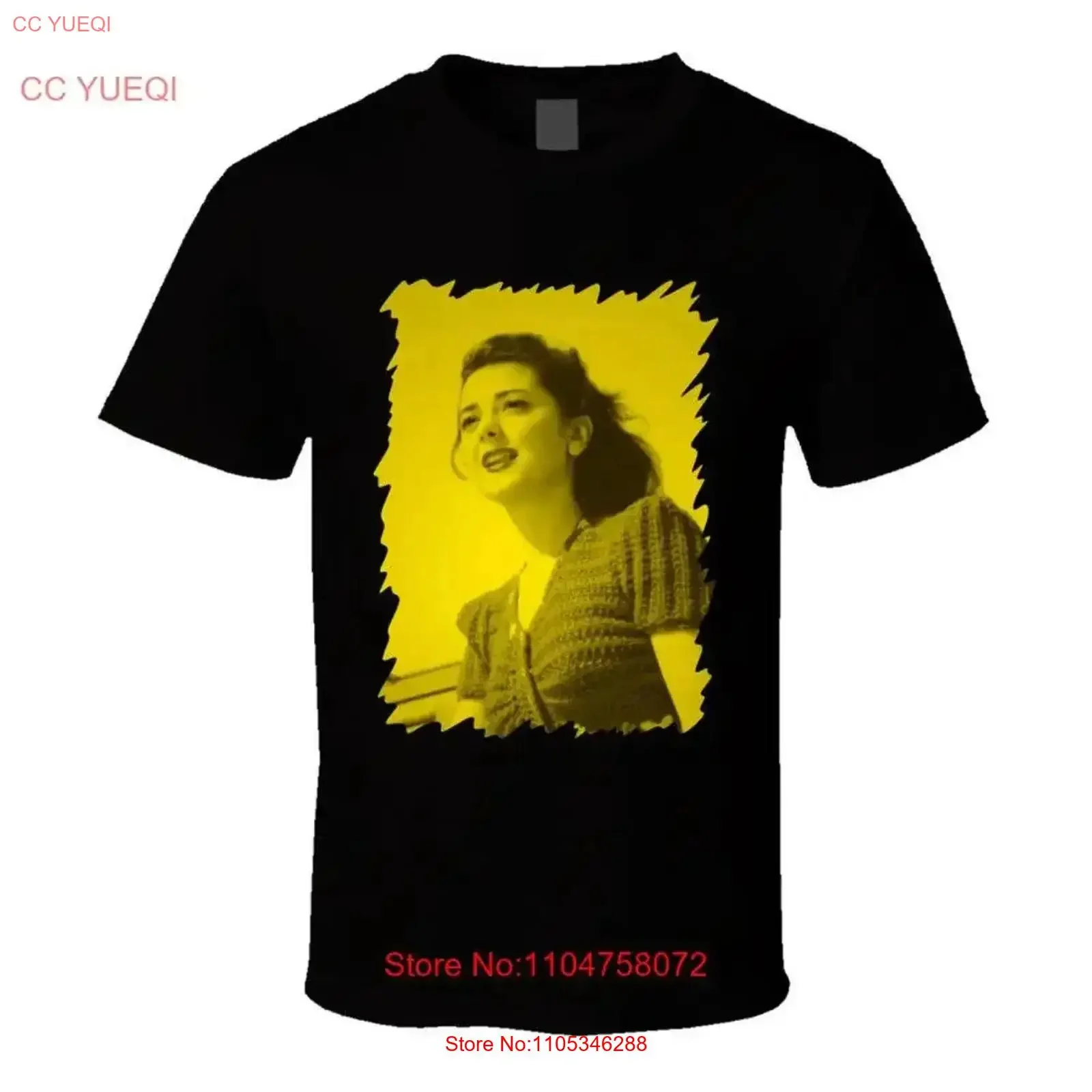 Camiseta de color neón Ann Rutherford, estilo vintage, lavada, elástica, con gráficos, a la moda, transpirable, suave, ropa de calle, cómoda, vintage