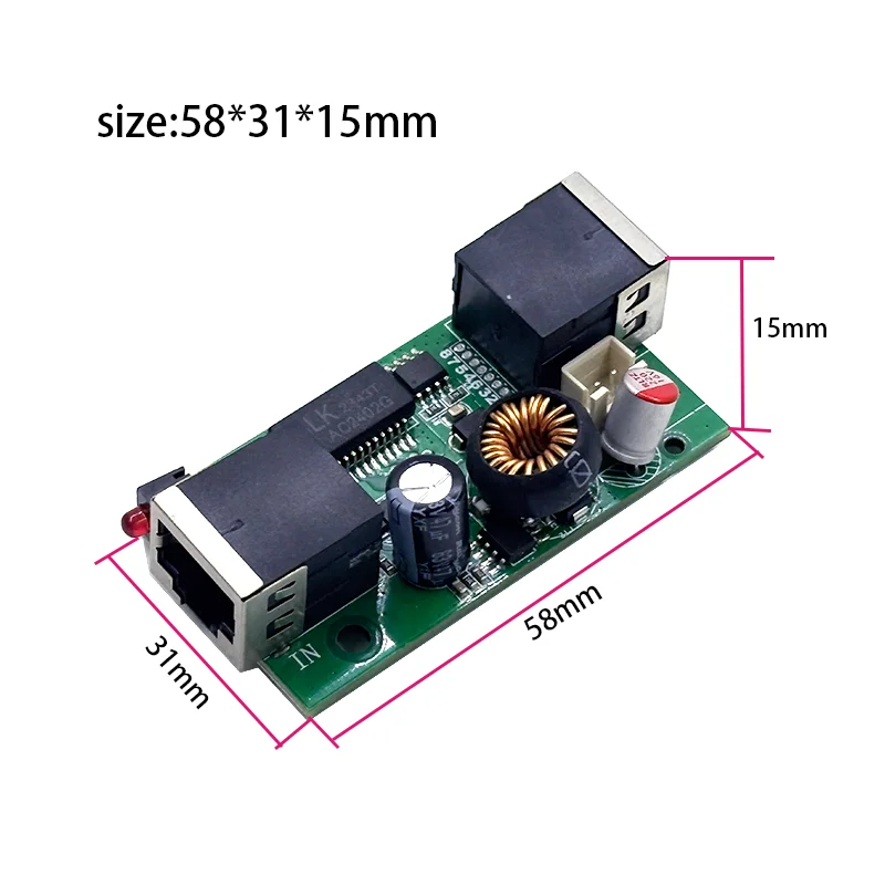 48V to Active Isolated PoE Splitter IEEE802.3af/at DC out 12V 27w  2.5G/10/100/1000M