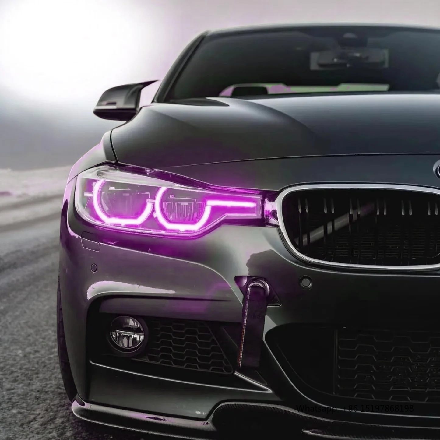 SJC Auto für BMW 3er F30 DRL RGB-Modul 2016–2019 Buntes Modul Angel Eyes APP-Steuerung Tagfahrlicht NUR LCI-LED