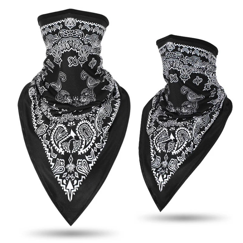 5-Pack Quick-Dry Ice Silk UV Protection Triangle Scarf, Extra-Long, Breathable
