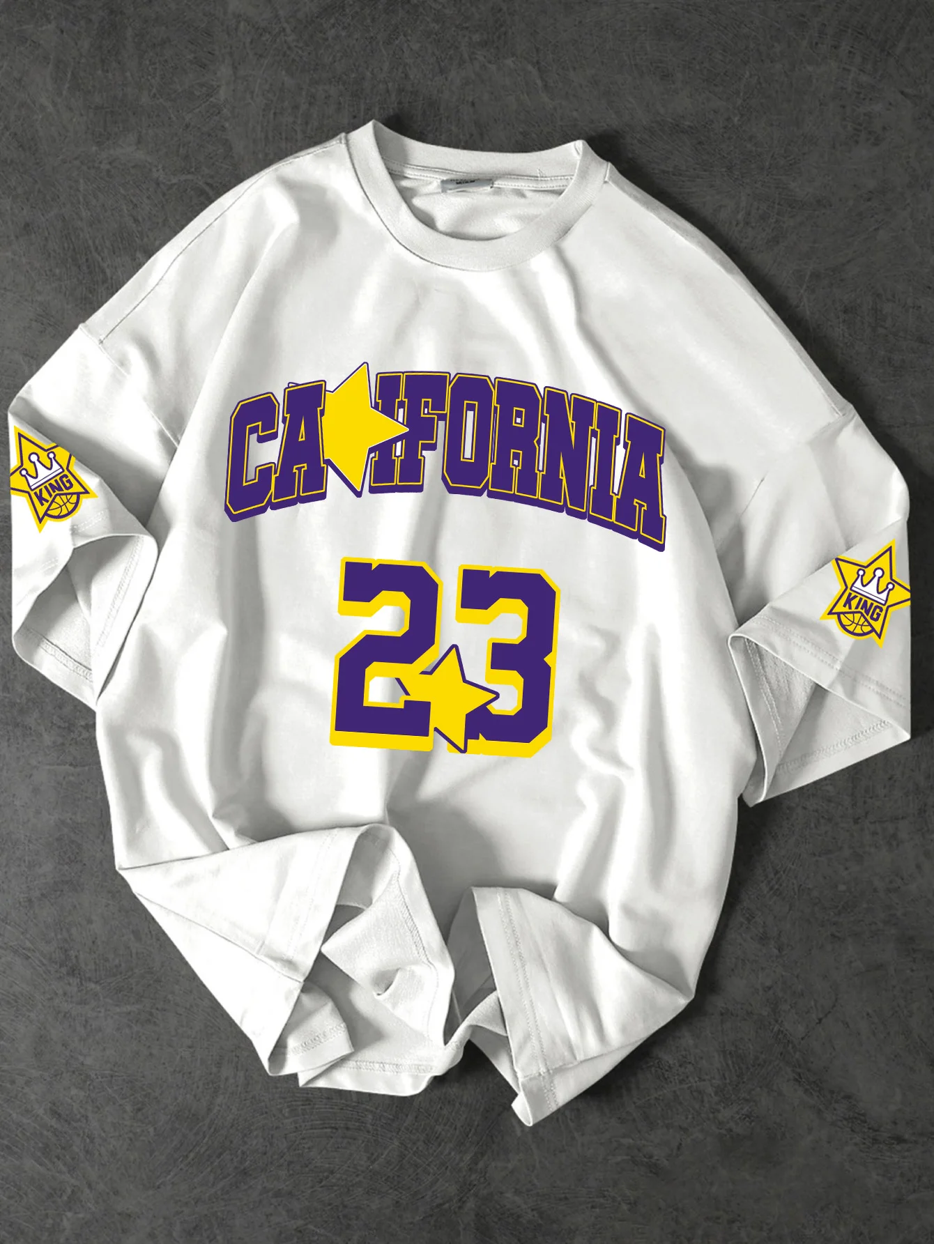 California 23 King Varsity Basketball Oversized Tee