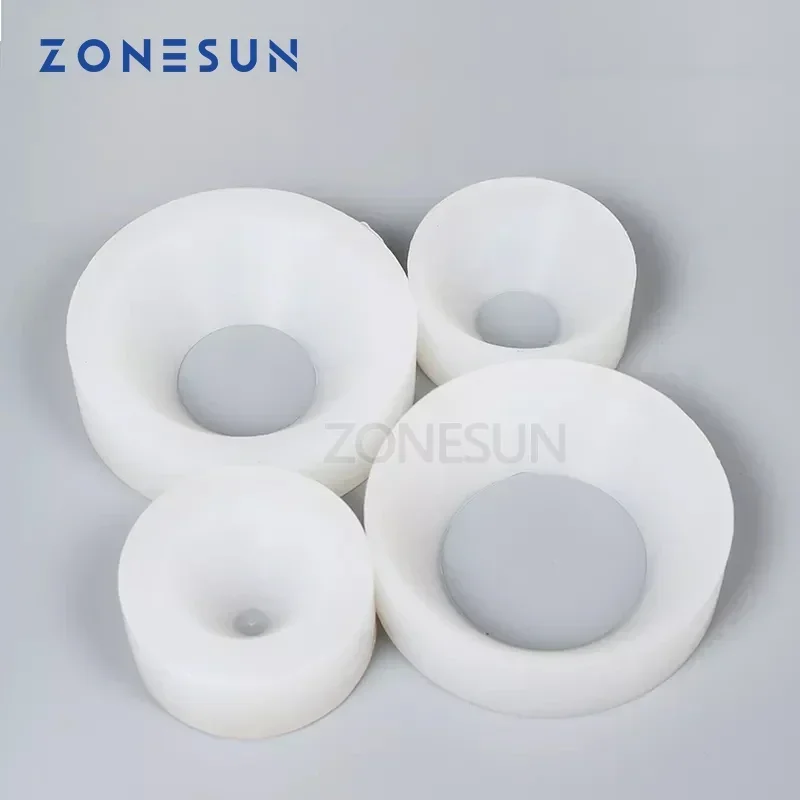 Zonesun tampa de aparafusamento, adotador de tampa de garrafa de plástico da máquina tampando, mandril de tampagem de silicone, máquina tampadora rotativa 10-50mm