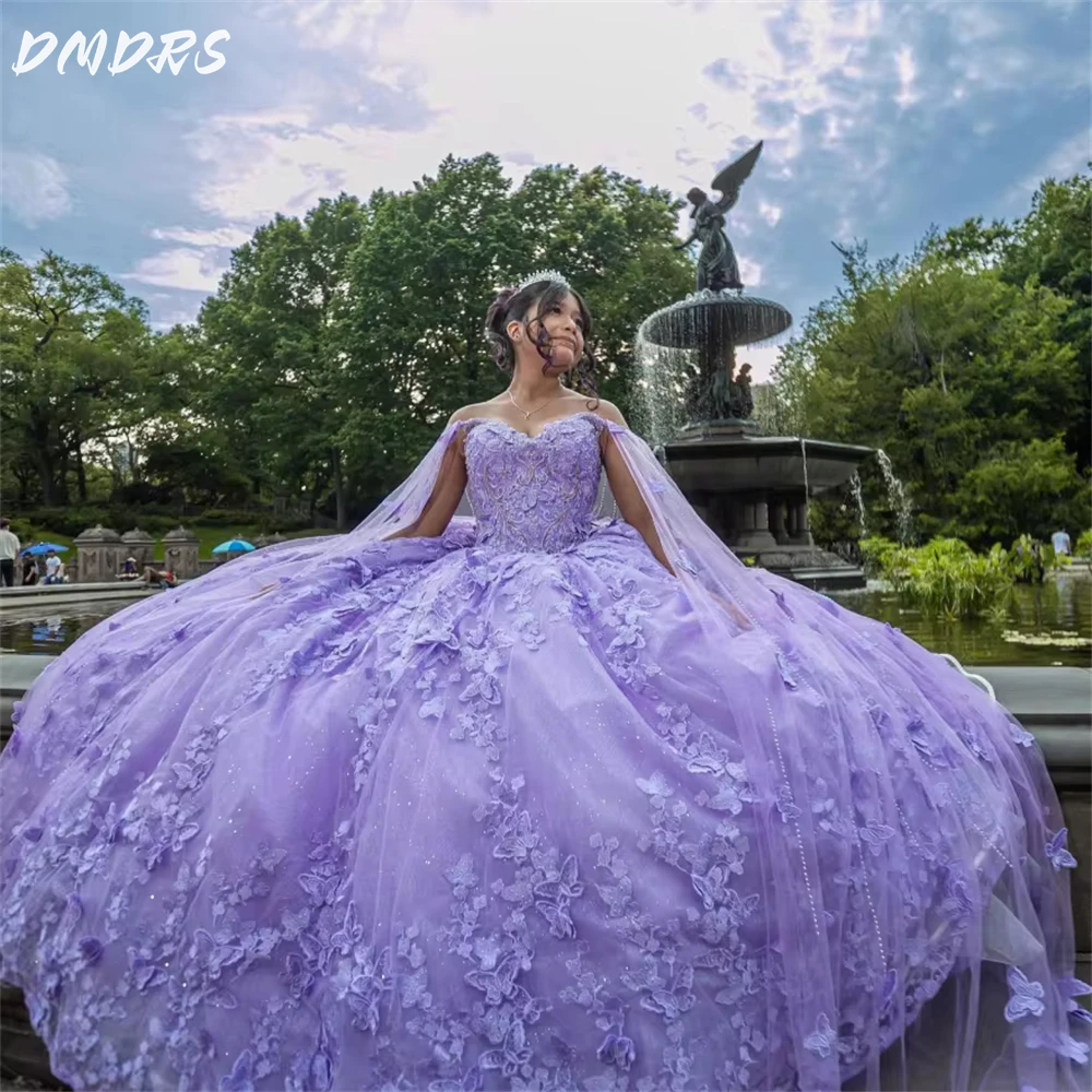 

Glamorous Beaded Quinceanera Dress Ball Gown 2024 Luxurious Appliques 3D Flower Dress Elegant off-shoulder Gown 16 Party Gown