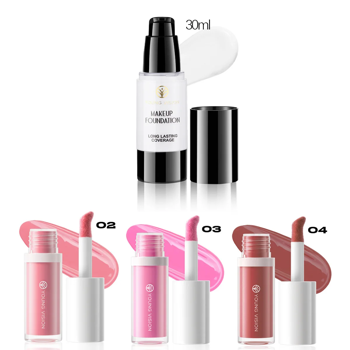 6 color Powder Foundation long-Lasting Waterproof, Moisturing Sweat resistant and easy to open Oil-control concealer