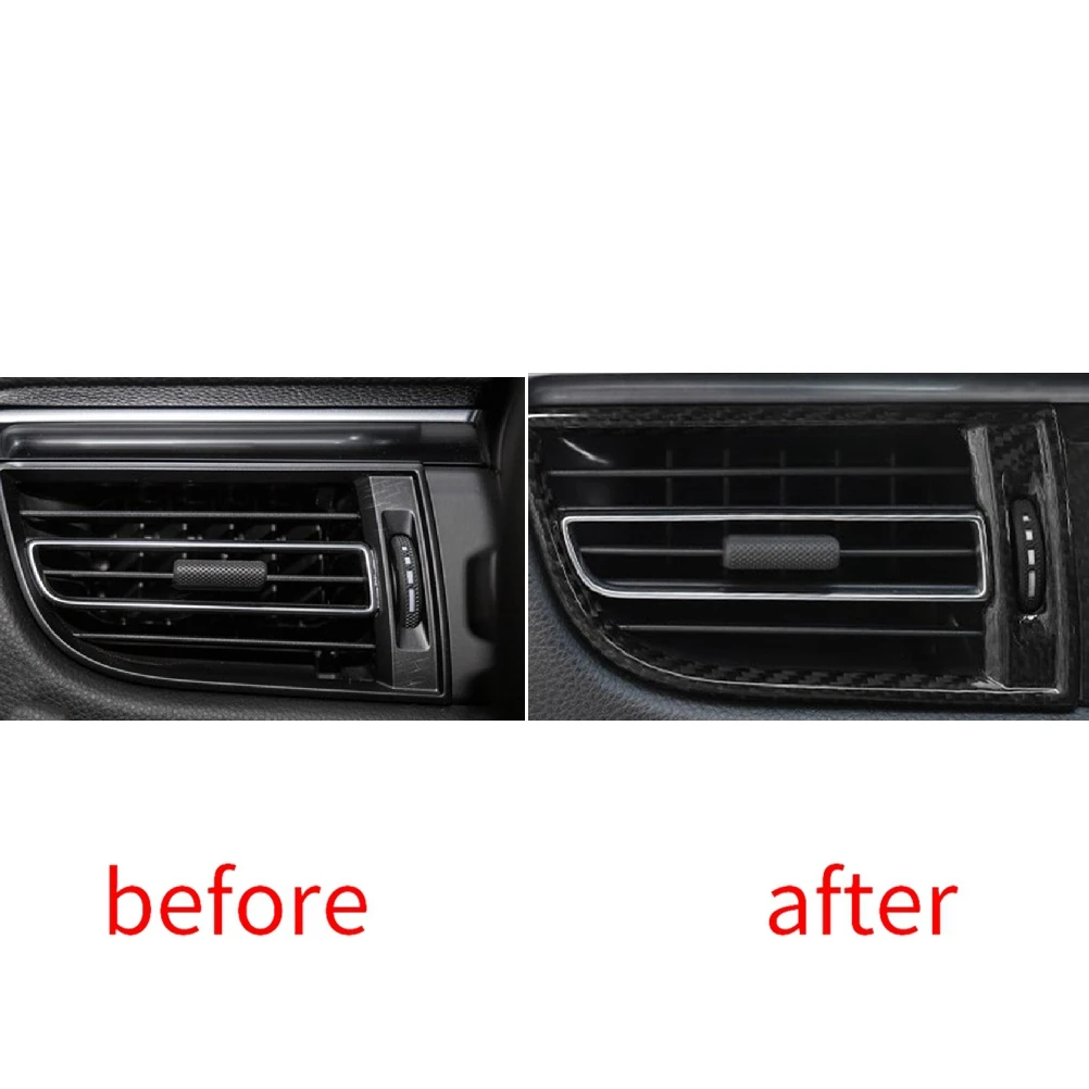 سيارة ألياف الكربون اليسار واليمين التيار المتناوب منفذ الهواء تنفيس إطار الكسوة ملحق ل 2015-2020 ماكان #3