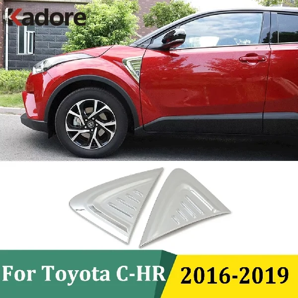 

For Toyota C-HR CHR 2016-2020 2021 2022 Chrome Door Side Vent Air Flow Fender Outlet Cover Trim Wing Car Styling Accessories