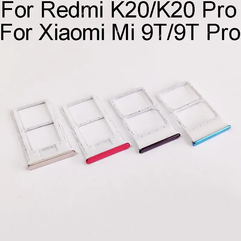 Memory & SIM Card Tray Holder For Xiaomi Redmi Mi 9T K20 K20 Pro Sim & Card Reader Slot Replacement Repair Parts