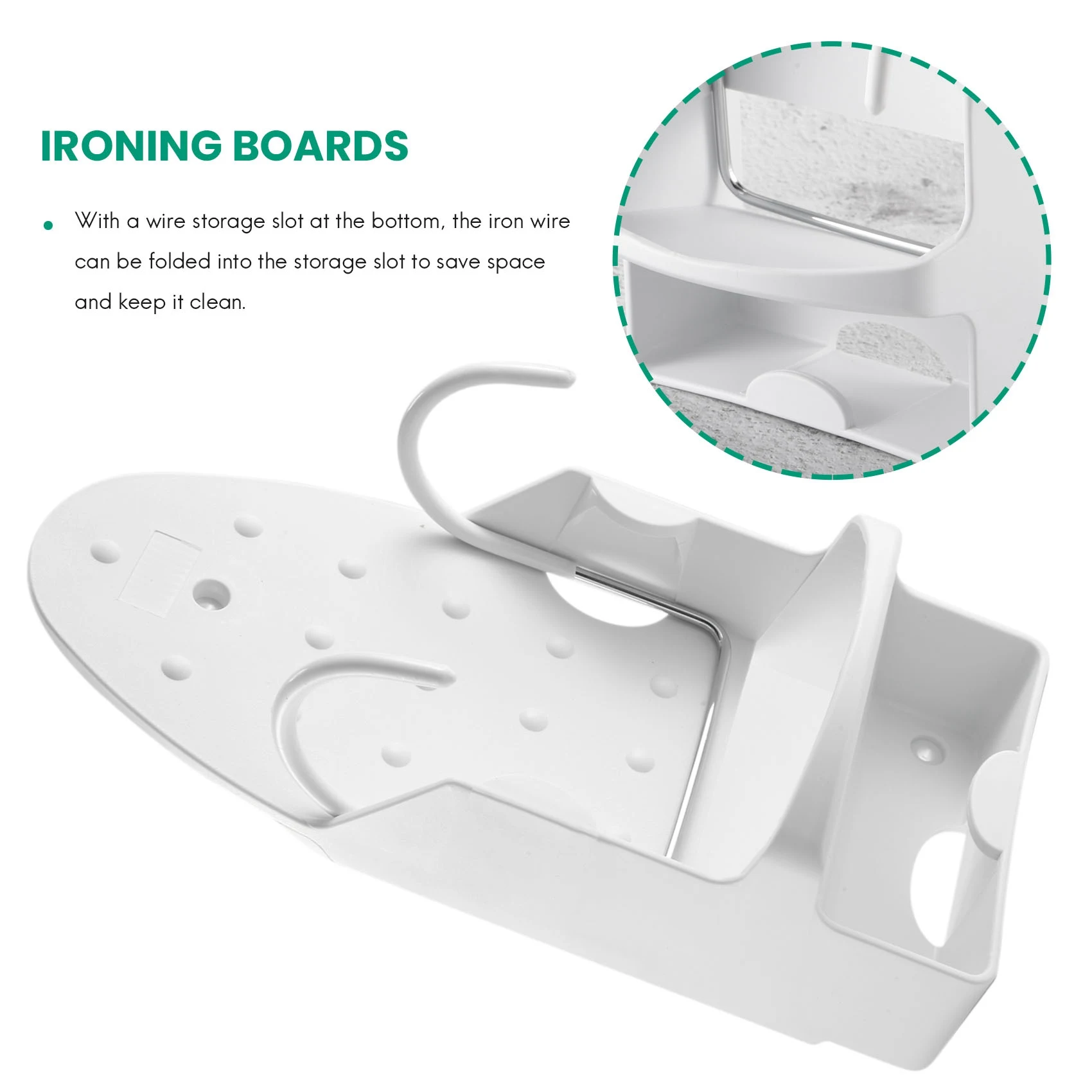 NEW HOT In Stock-Ironing Board Holder Wall Mount Electric Iron Hanger Ironing Board Rack Ironing Board Storage Organizer