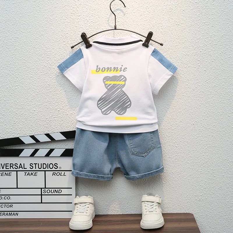 New Summer Baby Clothes For Boys Casual Cartoon T-Shirt Shorts 2Pcs/Set Toddler Costume Kids Children Outfits Infant Tracksuits