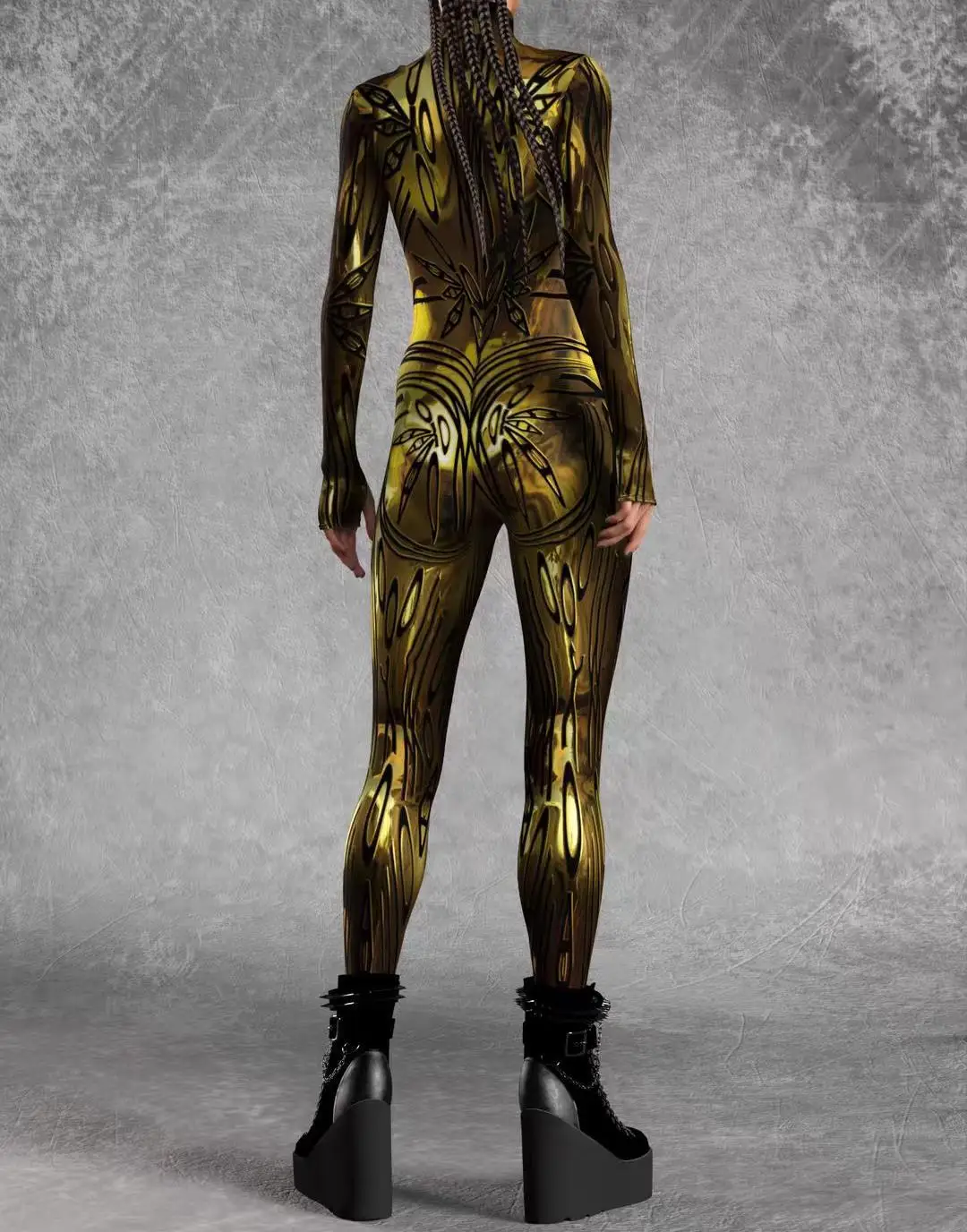 Modischer Rosa Erwachsenen-Damen-Jumpsuit Cosplay-Strumpfhose Punk-Steampunk-Bodysuit Karneval Bühnenauftritte Rollenspiel-Kostüm Neu 2026 – Detail 13