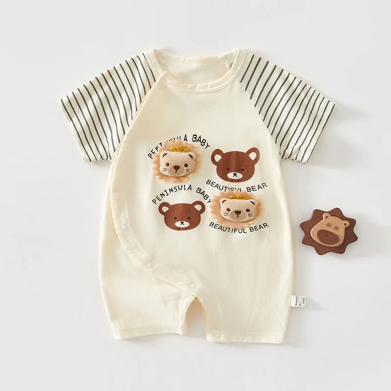 Summer Cute Baby Romper Infant Boy Girl Cartoon Short Sleeve Jumpsuit