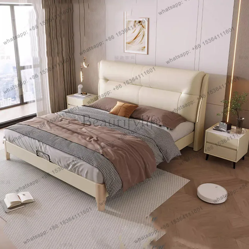 FG Mobile Sleeping Bed Bedroom Queen Double Luxury Children Modern Floor Multifunctional Massage Bed Design Muebles Home Furnitu
