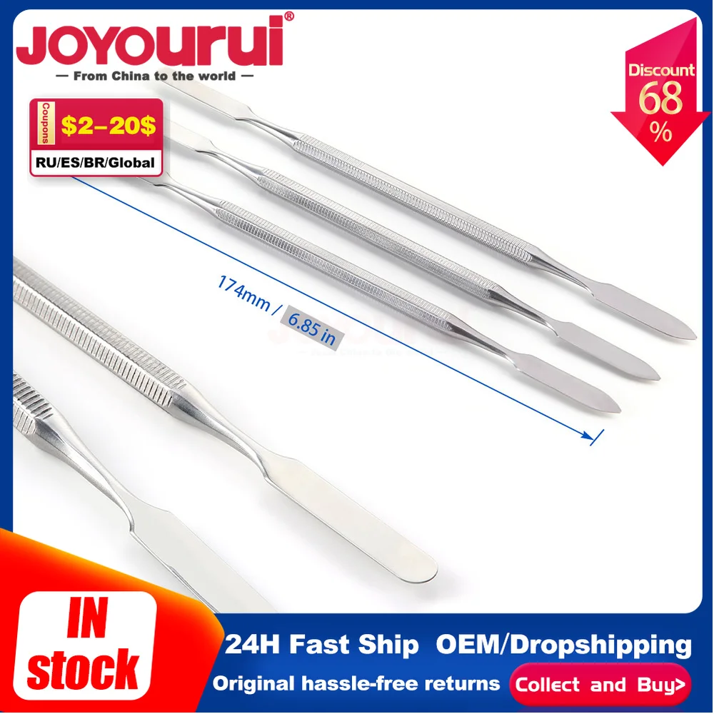 

3pcs Dental Mixing Stick Stainless Steel Mixing Spatula Tool Spatuler Color Tools Dentistry Knife Nail Art Stirring Rod