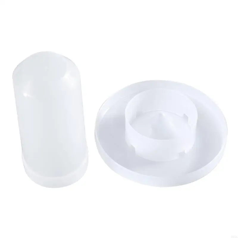 B0KC Chicken Poultry Transparent Design Feed Bucket Outdoor Practical Bird Feeder