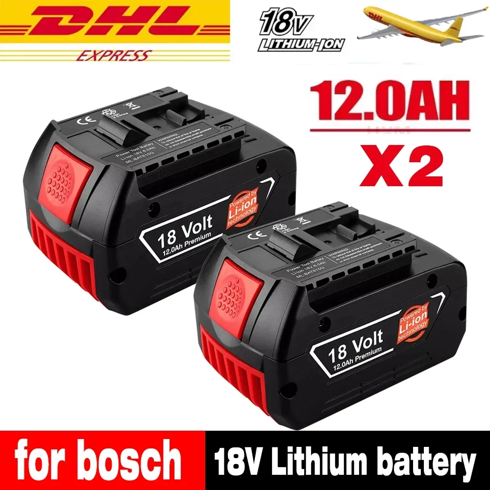 

NEW For BOSCH Authentic 18V 12Ah LITHIUM-ION BATTERY GBA 18V 12Ah 18V Professional GBA GSR GSB BAT618 BAT609 w/Fuel Guage