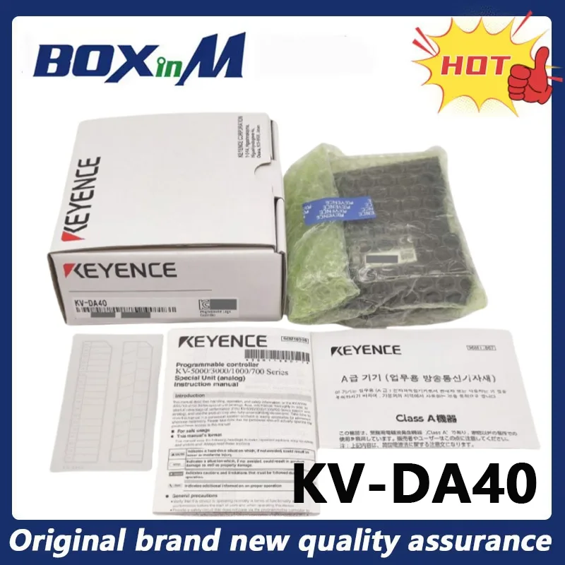Unidade conversora KEYENCE KV-DA40 D/A Saída analógica Controlador programável de 4 canais