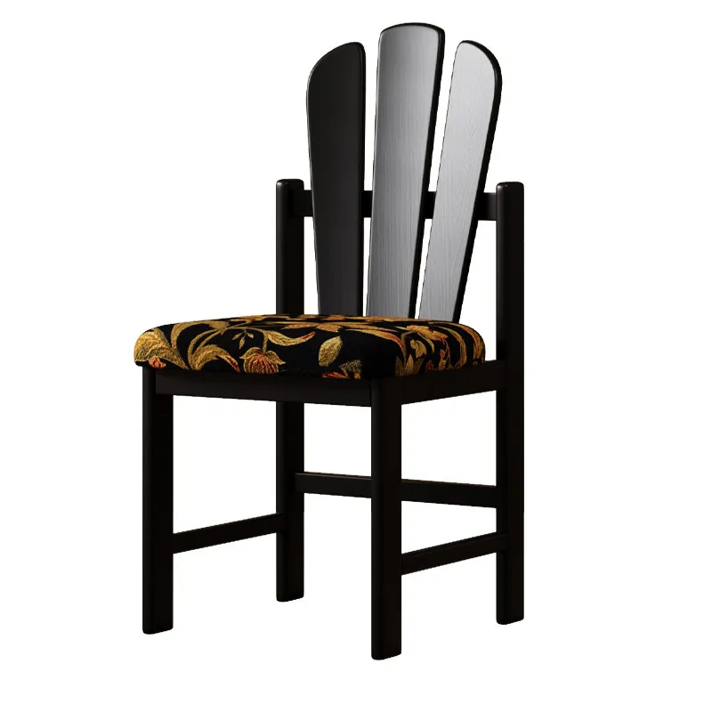 Makeup Backrest Café Chairs Comfy Furniture Bedroom Leisure Café Chairs Nordic Wood Furniture 커피 의자 MH40KFY