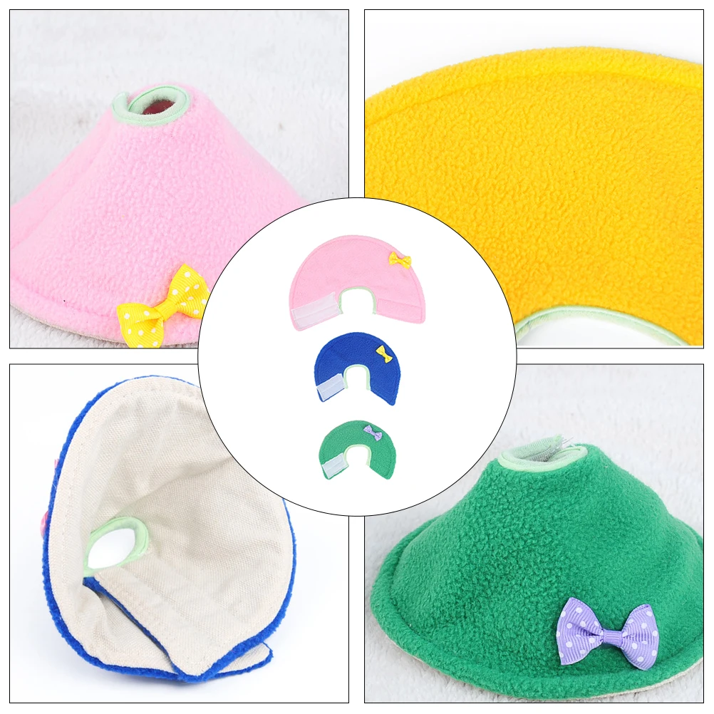 

3Pcs Bird Protective Recovery Collar Simple Design for Pet Parrot Surgery Aftercare Comfortable Free Movement Allowed