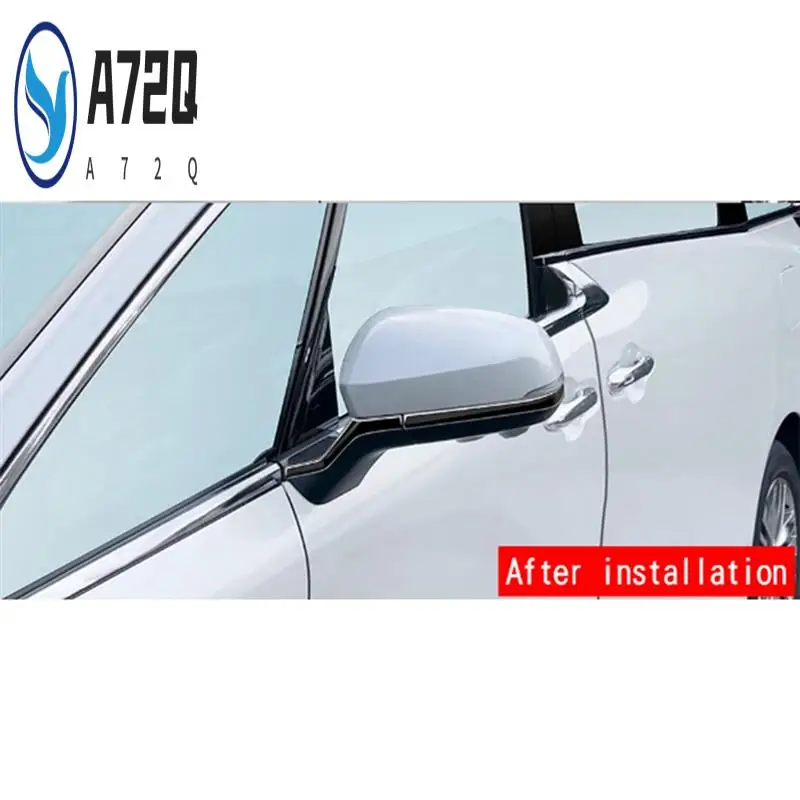 

A72Q-Car Bright Black Rearview Mirror Decorative Stickers For Toyota Alphard 40 Series 2023+ Car Accessories
