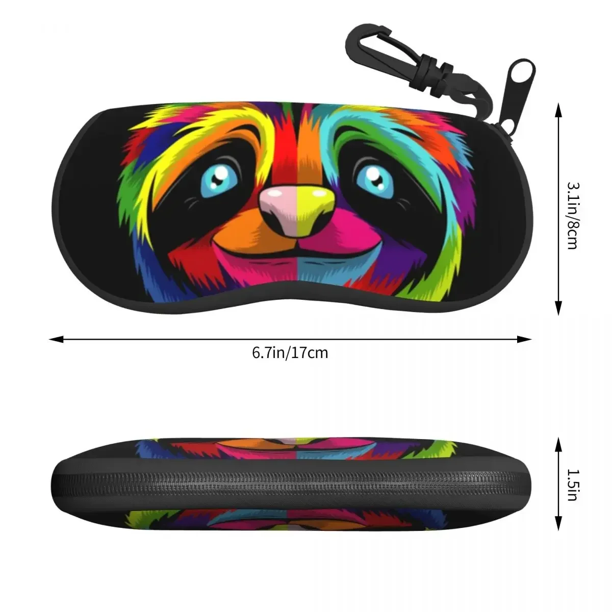 Custom BDAZ Sloth Pop Art Shell Glasses Case Unisex Cool Unique Eyeglasses Case Sunglasses Protector Box