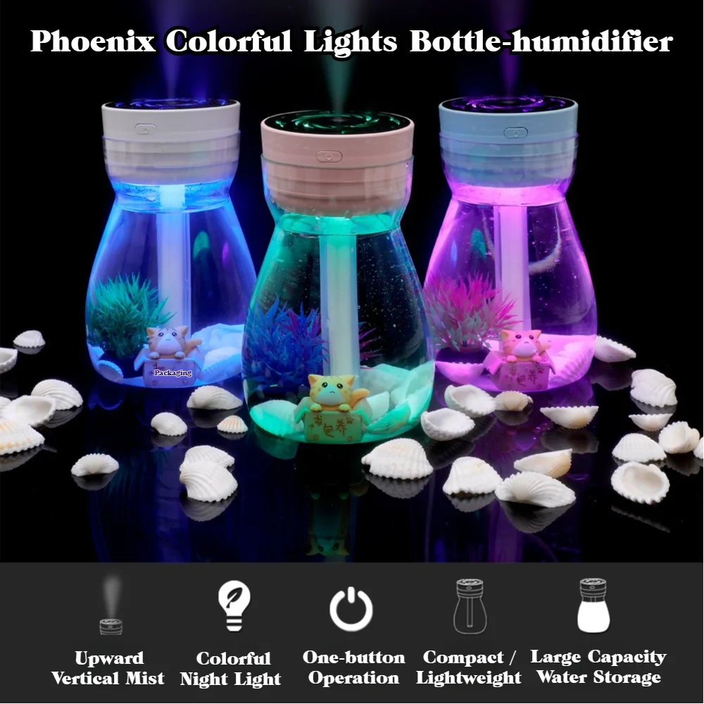 

Декоративная атмосферная лампа Феникса, увлажнитель воздуха, USB аромадиффузор, тихий туман, бытовой настольный автомобильный портативный опрыскиватель