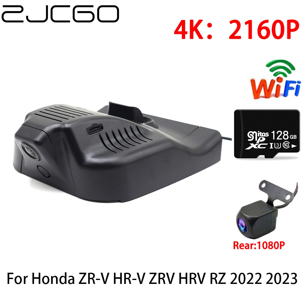 

ZJCGO 4K Car DVR Dash Cam Wifi Front Rear Camera 2 Lens 24h Monitor for Honda Vezel HR-V HRV NS1 NP1 Ny1 NS1 NP1 NY1 2022 2023