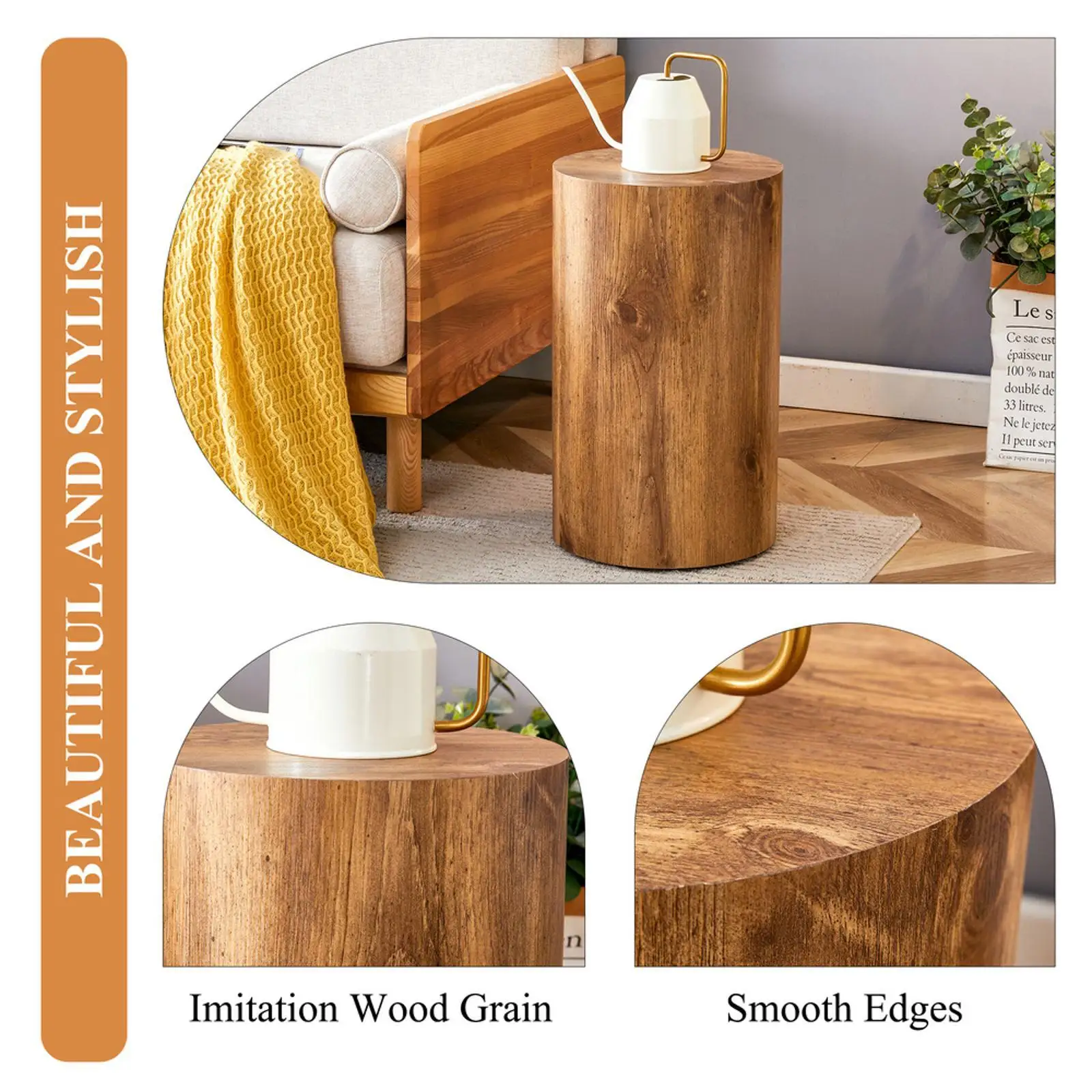 Cylindrical Table for Coffee, Dining, Or Writing - Versatile Design