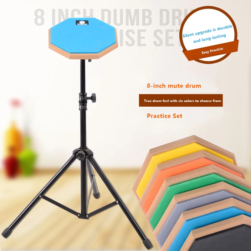 Practice Mat Mute Training Quiet Workouts For Jazz Drums Exercise Beginners 8 Inch Drum Pad Rubber Wooden Dumb Drum Pad Snare