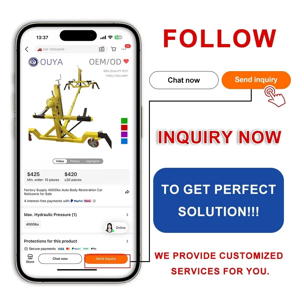 

Кузов автомобиля 2000 фунтов 360 ° Приспособление для вращающейся рамы с регулируемыми рычагами