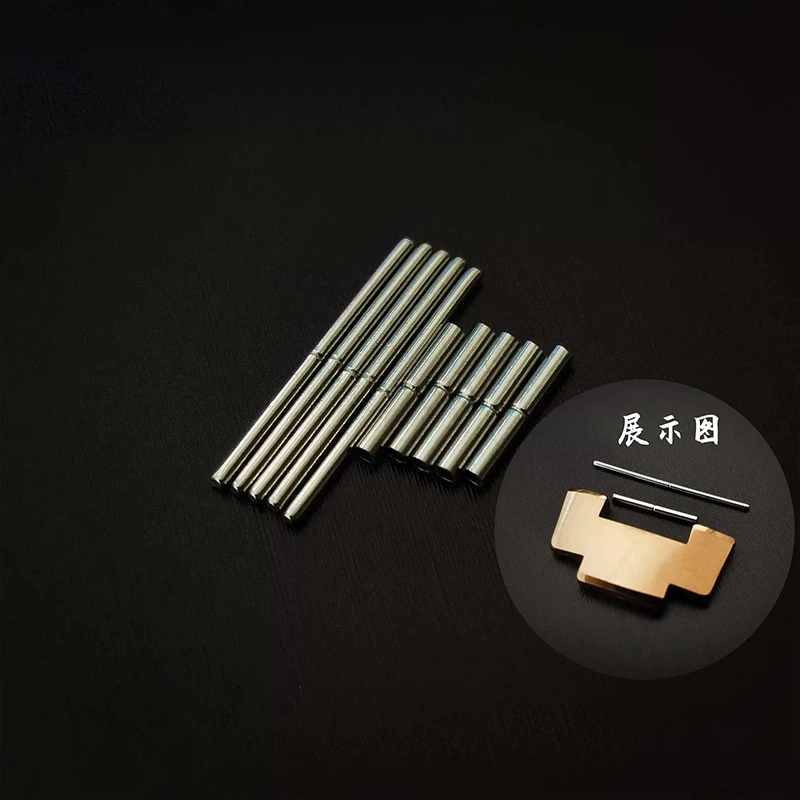 50 Sets Watch Accessories Connection Shaft Tungsten Steel Band Sleeve Table Shaft Steel Band Pin Table Shaft Connection Rod