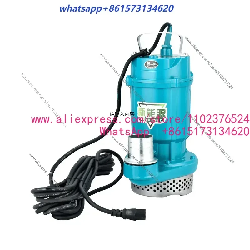 Large Flow Agricultural DC Brushless Submersible Pump 48V 60V Battery Powered Water Pump High Lift Well Pumping Machine