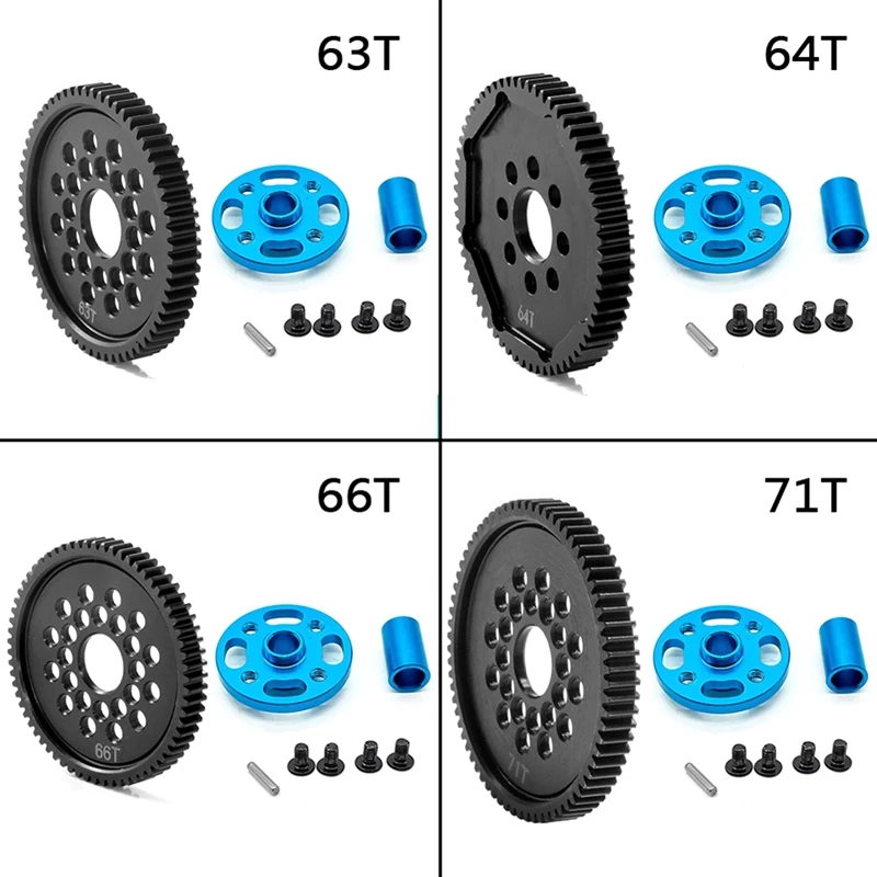 54500 Spur Gear And Gear Mount High Speed Gear Set For Tamiya TT-02 TT02 1/10 RC Car Upgrade Parts