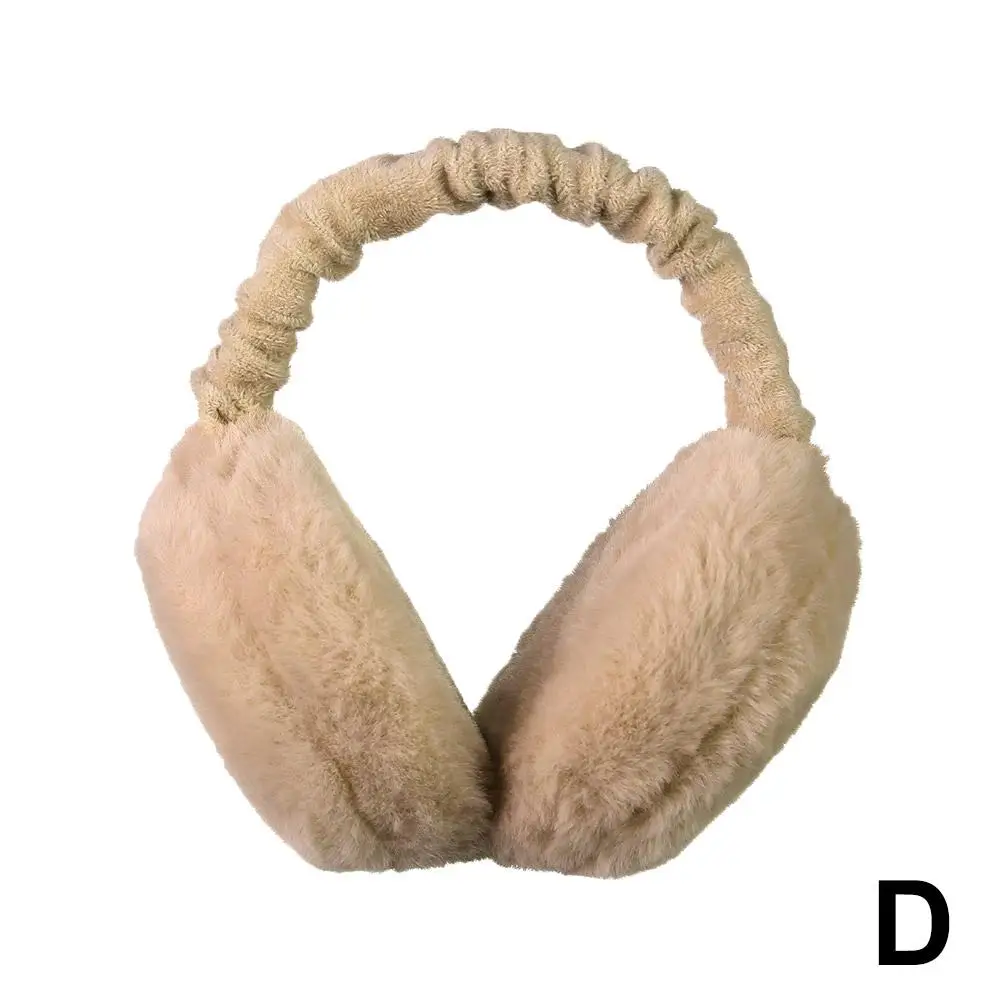 Soft Plush หูอุ่นพับ Earmuffs อุ่นสีทึบหูฤดูหนาวที่อบอุ่นพับ Anti Muffs Earflap แช่แข็งสบาย V0Y6