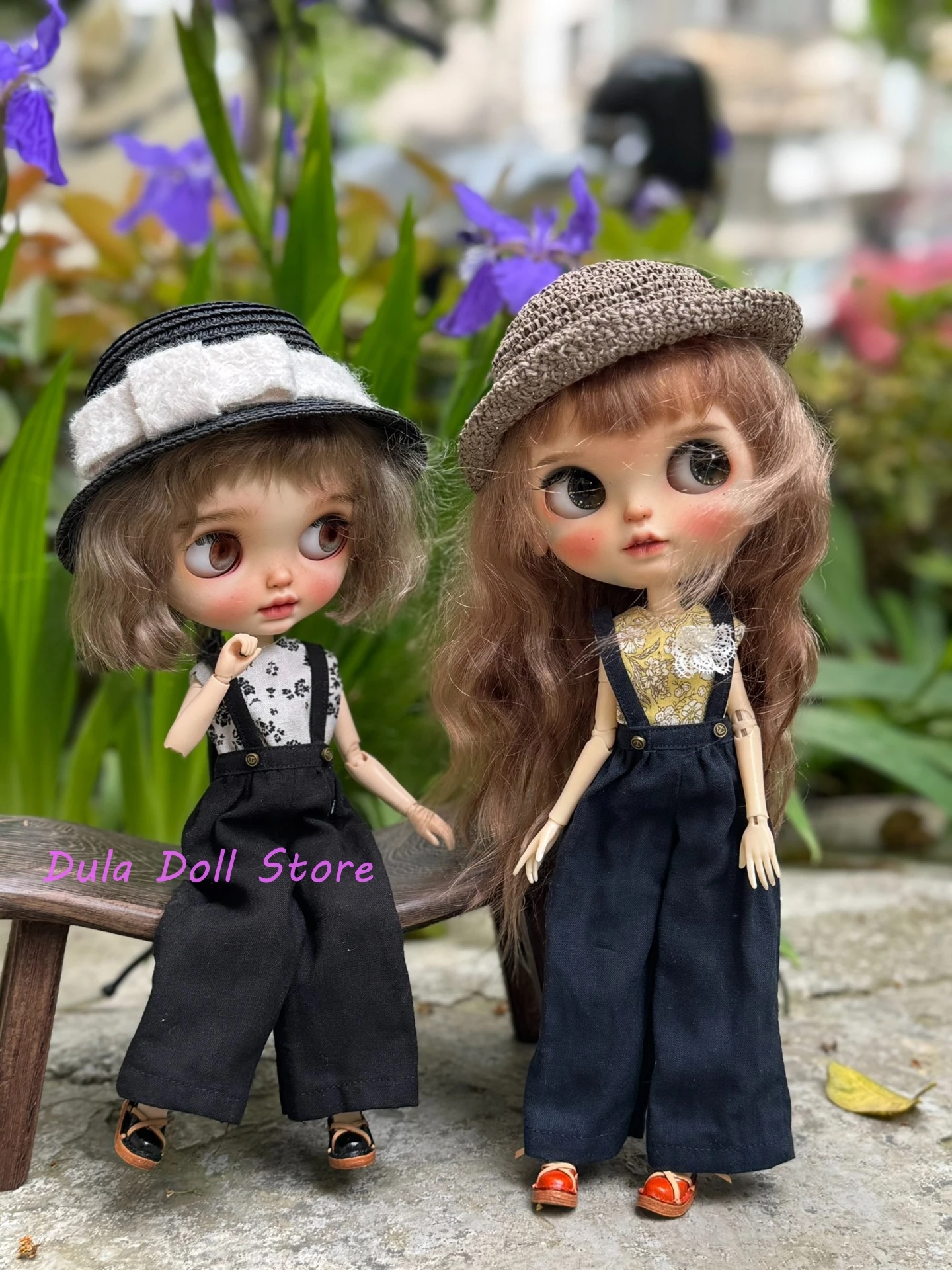 

2026 Dula Doll Clothes Dress shirt with suspenders for Blythe Landazz Landazz ob24 ob22 Azone 1/6 Doll Accessories
