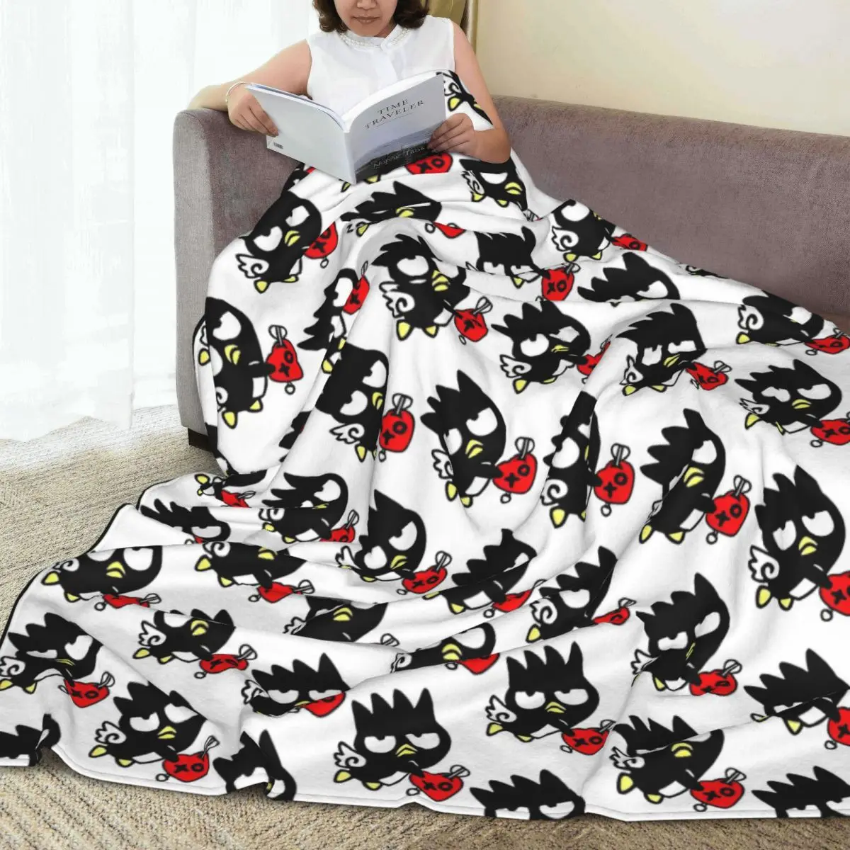 Badtz Cartoon Maru Penguin Soft Blankets Camping Plush Bedding Throws Comfortable Couch Bed Flannel Bedspread Sofa Bed Cover