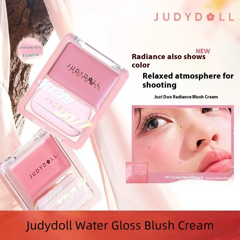 Judydoll クリーム ブラッシュ ハイライター パレット - Dewy Glow、頬、目、唇用の多用途メイクアップ スティック、ぼかしボリューム効果