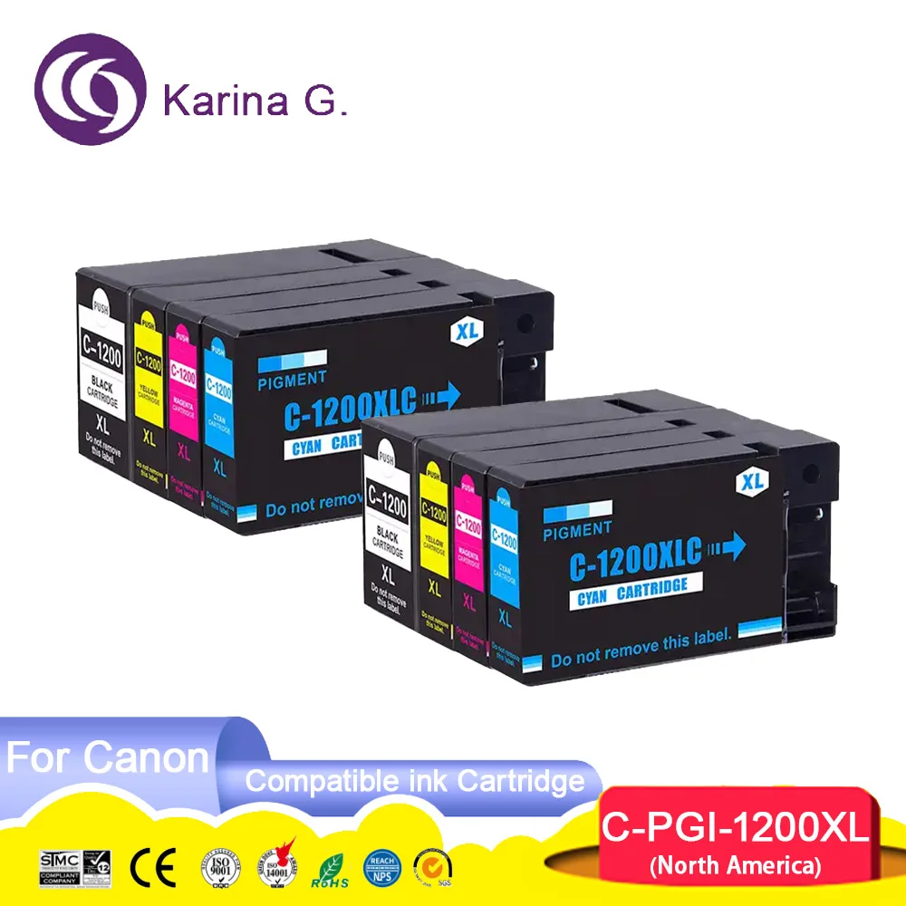 C-1200XL PGI-1200 PGI1200XL Premium Compatible Color Inkjet Ink Cartridge for Canon MAXIFY MB2020/MB2120/MB2320/MB2720 Printer